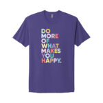 Inspirational quote on purple t-shirt design