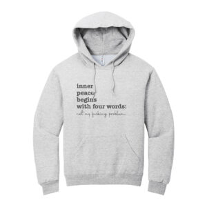 Women's casual graphic hoodie in grey