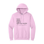 Women's casual graphic hoodie in pink