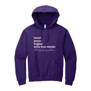 Women's casual graphic hoodie in purple