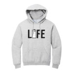 Casual graphic hoodie for men and women in grey
