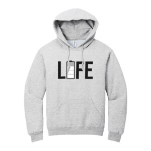 Casual graphic hoodie for men and women in grey