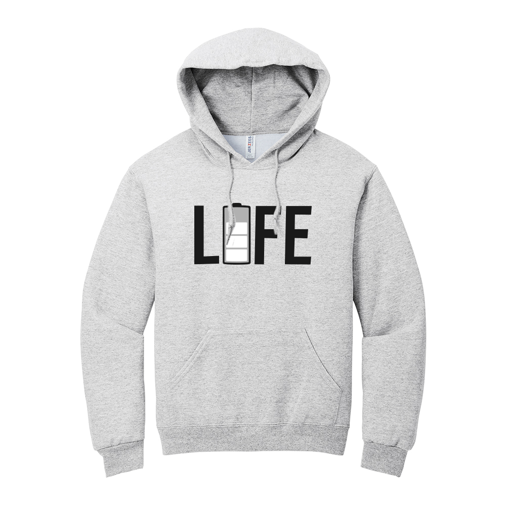 Casual graphic hoodie for men and women in grey