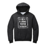 Casual graphic hoodie for men and women in black