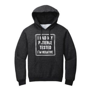Casual graphic hoodie for men and women in black