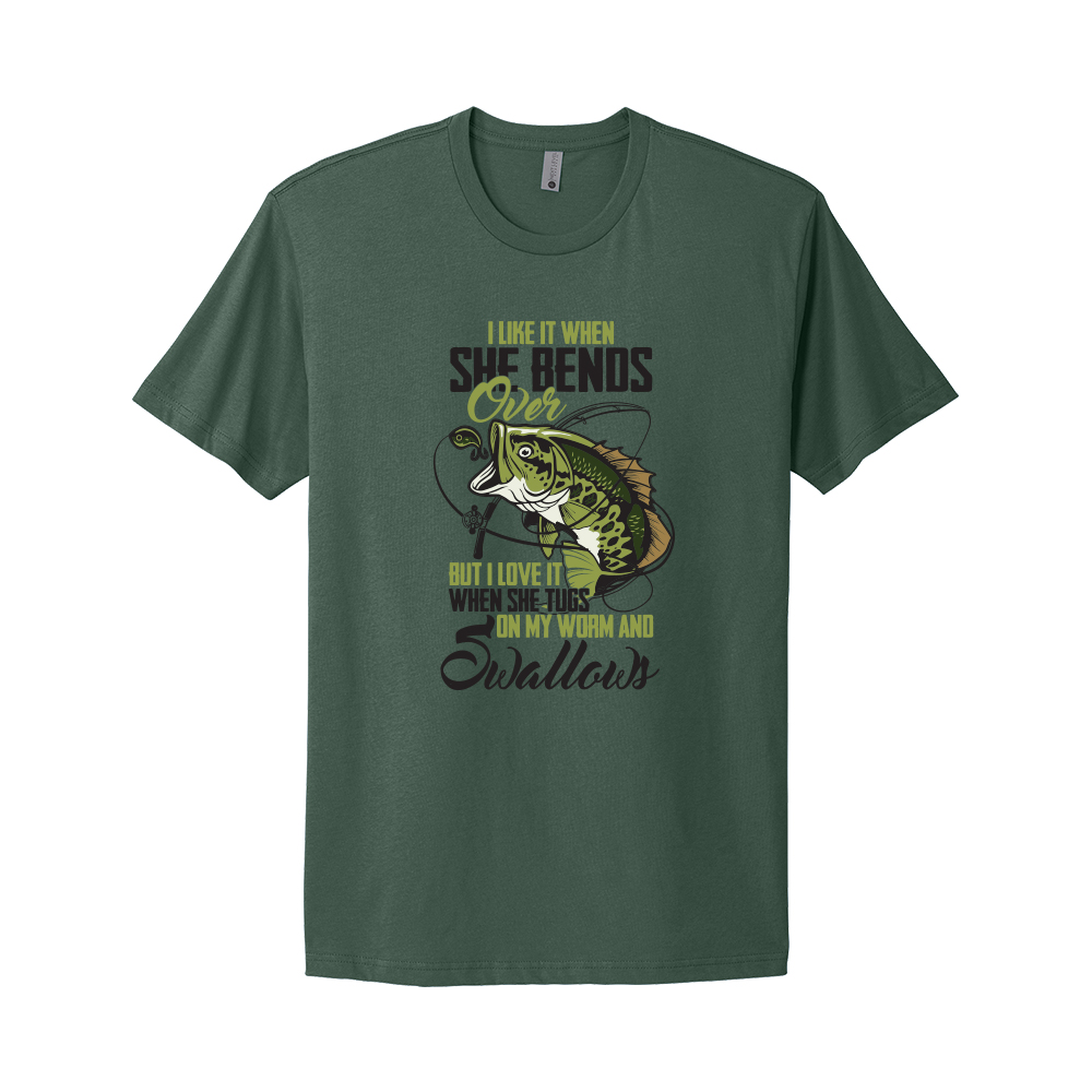 I love it when she bends over - royal pine t-shirt